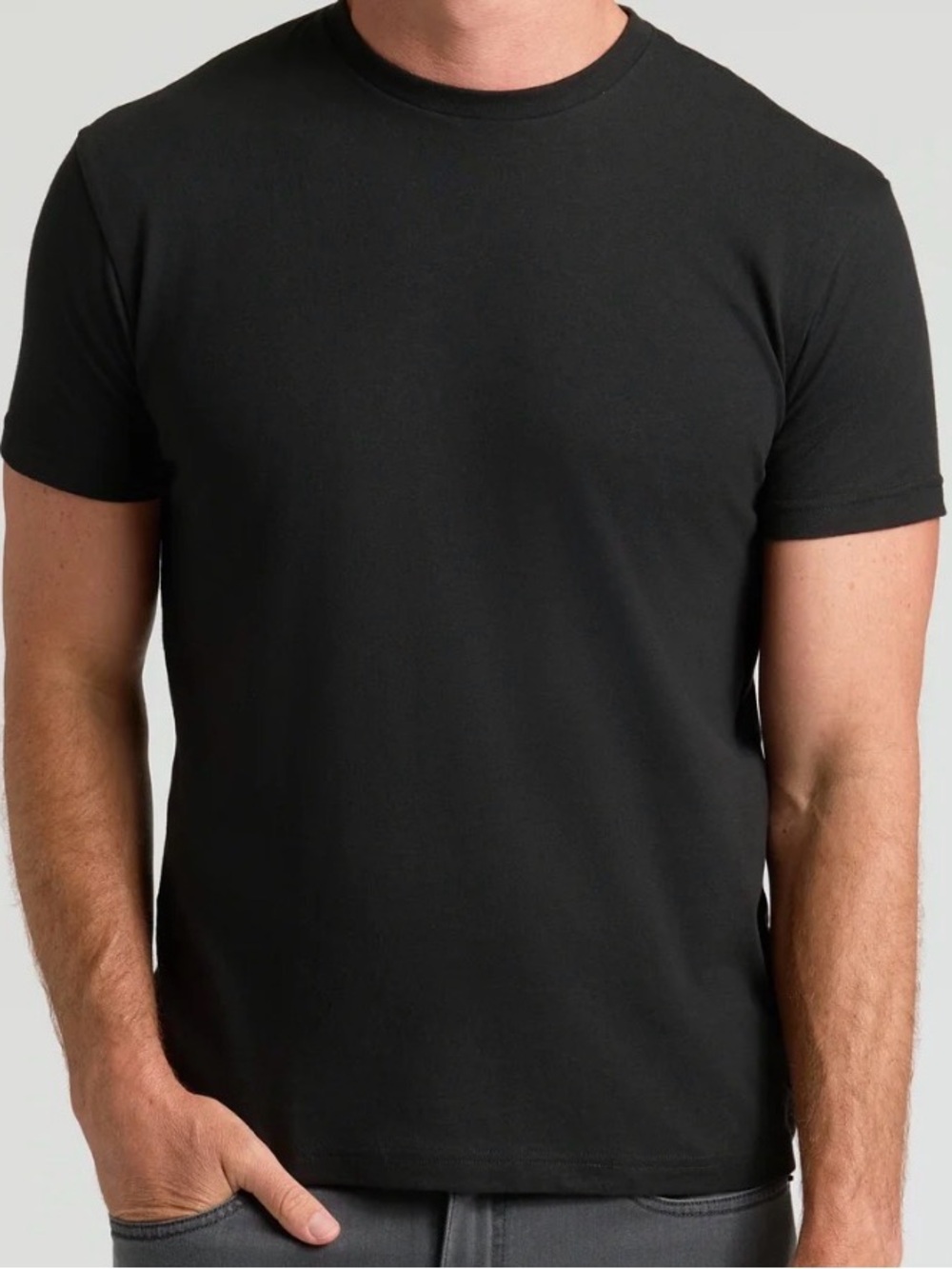 True Classic Men's Black Classic Crew Short Sleeve Tee